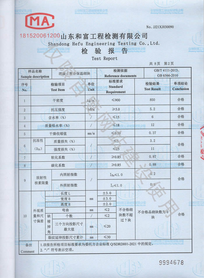 產(chǎn)品檢驗(yàn)報(bào)告第2頁